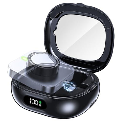 Tensea Portable Charging Case Compatible with Oura Ring Gen 5 & Gen 4 & 3 | (Official Charger NOT Included), 2000mAh Wireless Power Station, Universal Fit, 30-Day Runtime Charger Accessories - color: Black