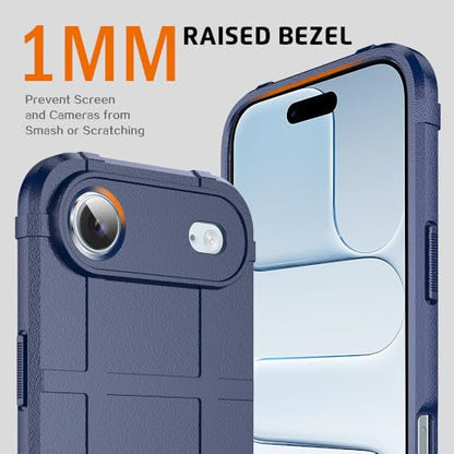 Rugged Shield Case for iPhone Air (6.5"), 8ft Military Drop Proof, Wear Resistant Tactical Cover, Navy Blue - color: Navy Blue, size: iPhone Air
