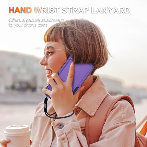 Case for iPhone 8/7/SE 2022 2020, with Screen Protector,Military Grade Heavy Duty Shockproof Phone Cover with Wrist Lanyard Strap for iPhone 8/7/SE 2nd 3rd 4.7 inch,Lavender | with Screen Protector+Wrist Lanyard Strap,Heavy Duty Shockproof Case for iPhone