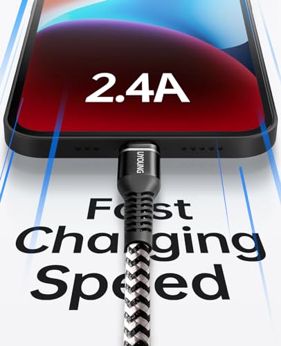 iPhone Charger Fast Charging [MFi Certified] Lightning Cable 10FT, 3Pack - color: Black, size: 10FT, style: USB A to Lightning