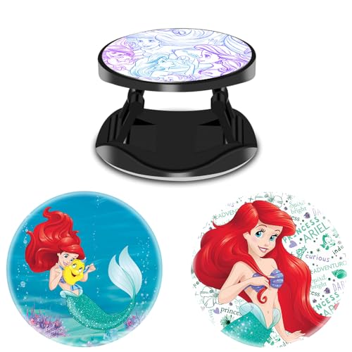 3 Pack/Multifunction Cell Phone Stand Holder and Grip Ocean Cute Girl Foldable Phone Kickstand Mount Compatible for Smartphones - color: Ocean Cute Girl
