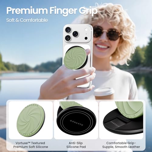 ORNARTO Vortuxe for MagSafe Phone Grip with Kickstand, Matcha - color: Matcha
