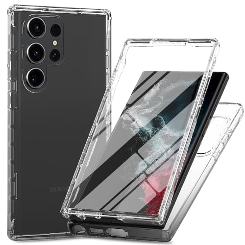 for Samsung Galaxy S25 Ultra 5G Case, for Samsung S25 Ultra 5G Phone Case with Built-in Screen Protector Slim Cover Shockproof Rugged Heavy Duty Bumper Full Body Protective Case, Clear - color: Clear, size: Samsung Galaxy S25 Ultra