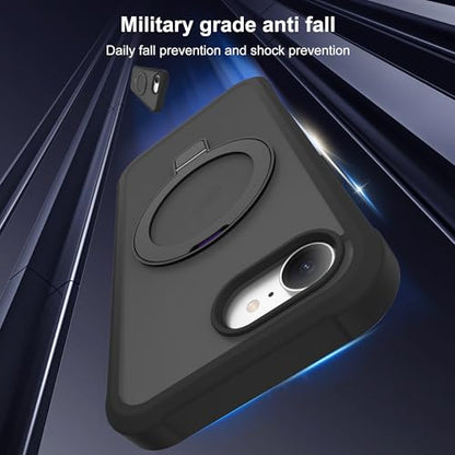 Compatible with iPhone 17E/16E Case with Stand 6.1",Black - color: Black, size: Iphone 17E/16E