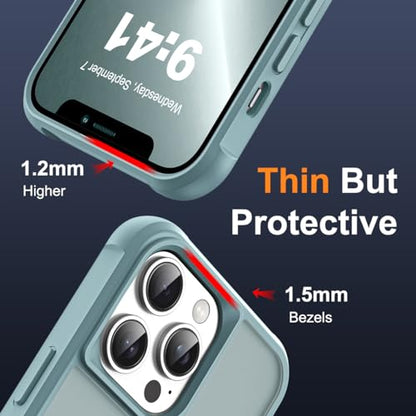 SKYLMW Compatible with iPhone 13 Pro Case with Stand,Blue | iPhone 13 Pro Phone Case 6.1",Magnetic Ring Stand,Compatible with MagSafe,Military-Grade Protection,Great Grip Feeling - color: Blue, size: Iphone 13 Pro