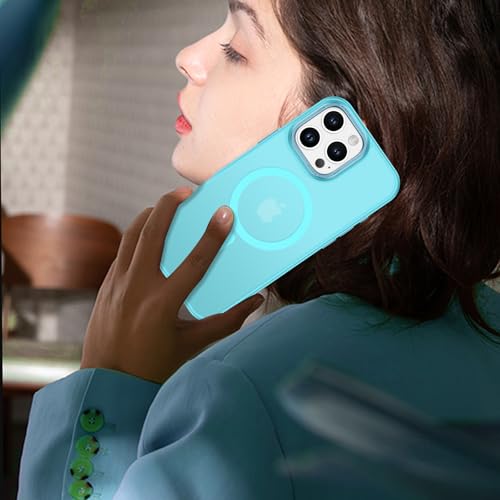 BENTOBEN Magnetic for iPhone 16 Pro Max Case,(Compatible with MagSafe) (Military Grade Drop Protection) Slim Translucent Matte Shockproof with Anti-Fingerprint Phone Case 6.9",Teal Blue - color: Teal Blue