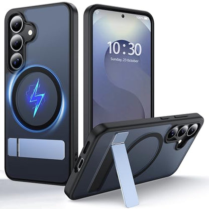 for Samsung Galaxy S25 Plus Case with MagSafe - color: Black, size: Galaxy S25 Plus with Stand