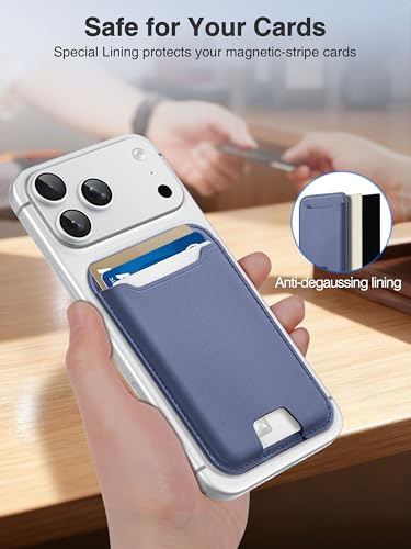 TopMade for MagSafe Wallet, Strongest Magnetic Phone Wallet, 4 Cards Holder - color: Purple