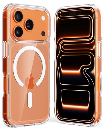 Crystal Fit Magnetic Clear Case for iPhone 17 Pro Max, Compatible with MagSafe, Anti Yellowing, Slim Protective Cover - size: iPhone 17 Pro Max