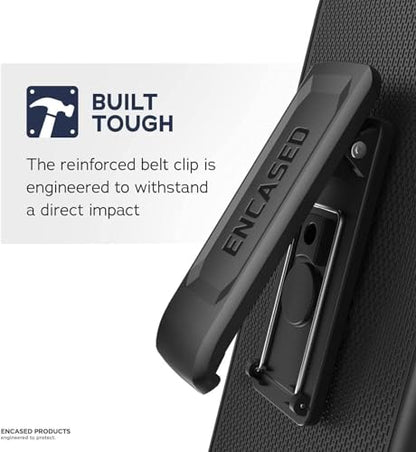 Encased Belt Case for Samsung Galaxy A54 5G with Screen Protector and Holster Clip, [Military Grade] Heavy Duty Protection (2023 FalconShield) - Black - size: A54 5G