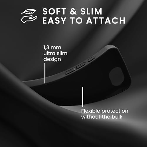 kwmobile Case Compatible with Apple iPhone 17e / iPhone 16e Case - Soft Slim Protective TPU Silicone Cover - Black Matte - color: black matte