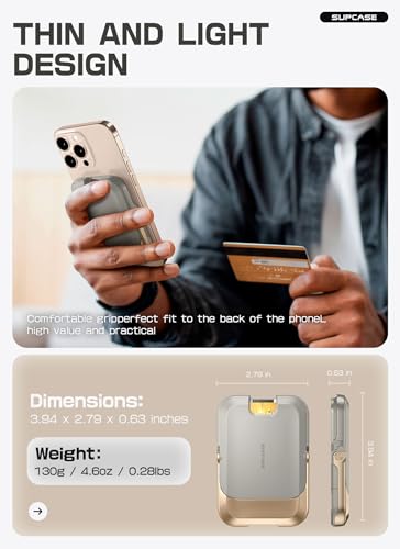 SUPCASE for MagSafe Wallet with Stand, Hold 6 Cards, Desert - color: Desert Storm