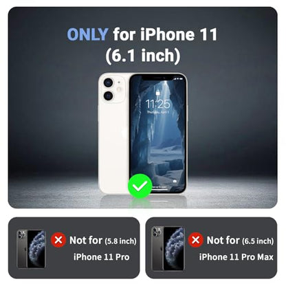 jaroco Magnetic for iPhone 11 Case Heavy Duty Protection Deep Blue | Compatible with MagSafe,Military Grade Drop Protection,Translucent Matte,Non-Slip,Shockproof 2-Layer Durable Bumper Case - color: Deep Blue, size: iPhone 11