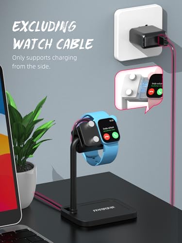 Side-Charging Adjustable Universal Kids Smart Watch Stand - color: Black Kids Watch Stand