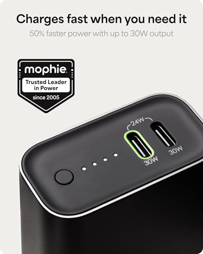 Mophie Powerstation Fast 10,000mAh Power Bank | Faster Charging | 30W, Multi-Device - size: 10,000mAh