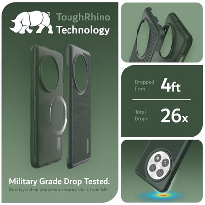 TUDIA MergeGrip [Magsafe Compatible] for OnePlus 13 Case 5G (2025) - [Military Grade Drop Tested] Dual Layer Shockproof Slim Heavy Duty Tough Cover Phone Cases - Pine Green - color: Pine Green, size: Magsafe Compatible