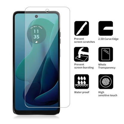 [4 Pack Glass Screen Protector Compatible for Motorola Moto G 5G (2024) / XT2417 [9H Hardness]-HD Screen Tempered Glass, Scratch Resistant,Easy Install [Case Friendly] - size: Moto G 5G (2024)