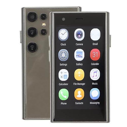 Yoidesu S23 Pro Smartphone, 3in 3D Glass Super Small Cell Phone, Dual SIM 2GB 16GB ROM for Android 8.1 Ultra Thin Mobile Phone, 1000mAh The World's Smallest Backup - color: Green