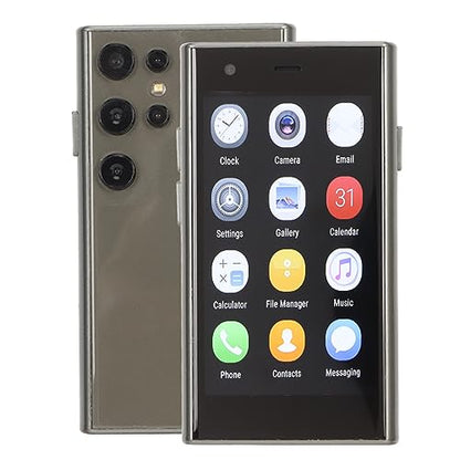 Yoidesu S23 Pro Smartphone, 3in 3D Glass Super Small Cell Phone, Dual SIM 2GB 16GB ROM for Android 8.1 Ultra Thin Mobile Phone, 1000mAh The World's Smallest Backup - color: Green