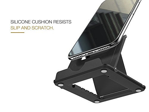 Moko 2 Pack Cell Phone Stand for Desk, Tablet Stand for 4"-11" Devices - color: Black+Black