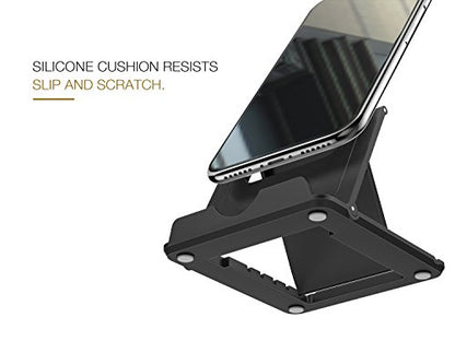 Moko 2 Pack Cell Phone Stand for Desk, Tablet Stand for 4"-11" Devices - color: Black+Black