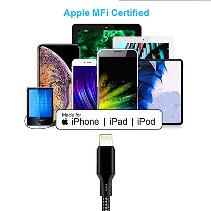 cugunu USB C to Lightning Cable, 5 Pack PD Fast iPhone Charger Cord (Black) - color: Black, style: USB-C to L