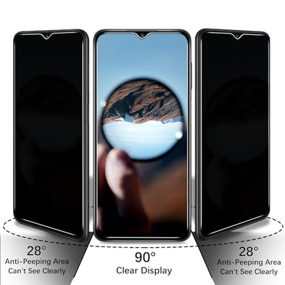 2 Pack Privacy Screen Protector for Samsung Galaxy A12/A13/A32/A03s - color: Black