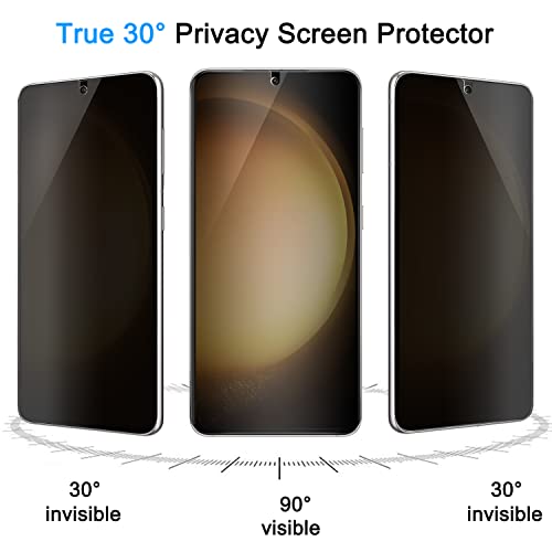 Galaxy S23 Privacy Screen Protector Support Fingerprint Unlock Case Friendly Flexible TPU Film, Anti Spy Full Adhesive Bubble Free Soft Film [Not Glass] for Samsung Galaxy S23 6.1 INCH