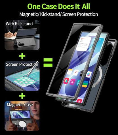 Cozycase for Samsung Galaxy Z Fold 8 Ultra /Z Fold 7 Case with Kickstand - color: Black