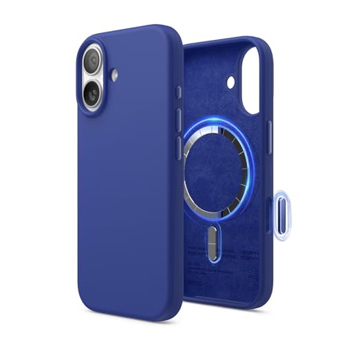 elago Premium Magnetic Silicone Case for iPhone 17 Cobalt Blue | Compatible with MagSafe, Liquid Silicone Material, Protection, Shockproof, Slim Phone (Cobalt Blue) - color: Cobalt Blue, size: iPhone 17