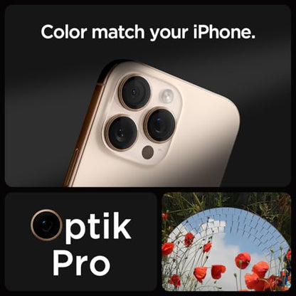 Spigen Camera Lens Protector for iPhone 16 Pro Max,16 Pro - Desert Titanium - color: Desert Titanium