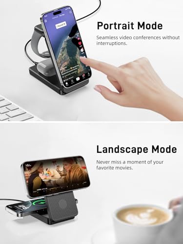Wireless Charger for Apple, 3 in 1 Foldable Charging Station