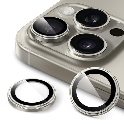 JETech Camera Lens Protector for iPhone 15 Pro/15 Pro Max, Natural Titanium - color: Natural Titanium