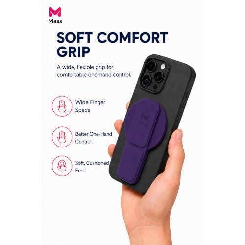 Mass Planet MagSafe Phone Grip, Slim Foldable Holder - Purple - color: Purple