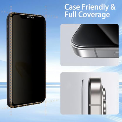 Slanku 3Pack Privacy Screen Protector for iPhone 11/XR Tempered Glass Frame - size: 11/XR