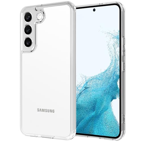 TENOC Phone Case for Samsung Galaxy S22, Clear Case Non-Yellowing Protective Bumper Hard Back Cover - color: Clear Anti-Yellowing, size: S22
