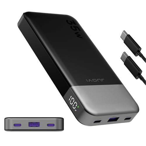 JUOVI Portable Charger 35W 10000mAh Power Bank - color: Black