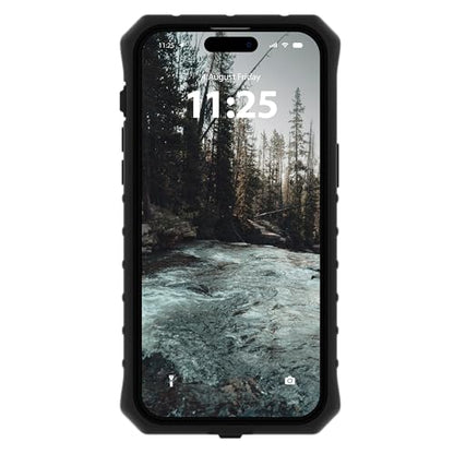 Pelican Ambassador Series - iPhone 15 Pro Max Case 6.7" [18ft MIL-STD Drop Protection] [Compatible with MagSafe] Heavy Duty Phone Case for iPhone 15 Pro Max with Belt Clip Holster Kickstand - Black