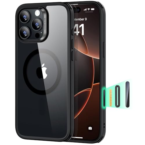 ESR for iPhone 16 Pro Max Case for MagSafe, Camera Control, Clear Black | Ultra Slim, 3X Military-Grade Drop Protection, Magnetic Phone Case, Impact Absorbing, Resists Scratches - color: Clear Black, size: iPhone 16 Pro Max 6.9 inch