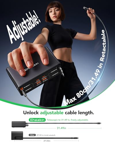 8-in-1 Retractable Charger for iPhone Duo/18 Pro Samsung Multiple Devices - color: Black