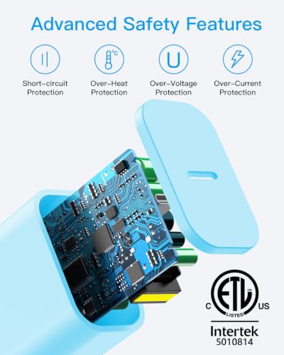 AISNI Fast Charging for iPhone 14/13/12 Fast Charger with 6 FT Long Cable - color: Blue