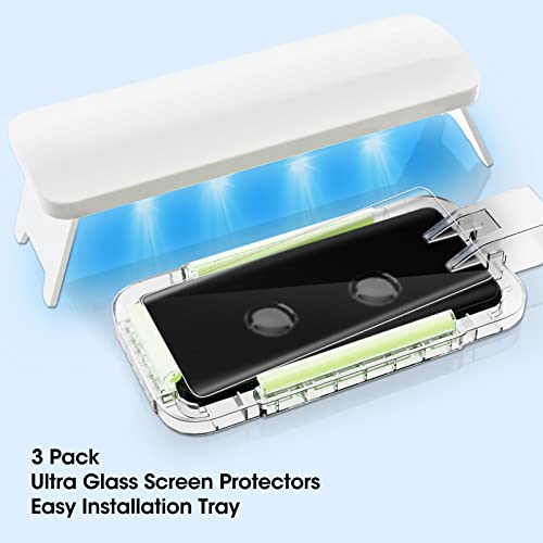 Ni-SHEN 3 Pack Galaxy S23 Ultra Screen Protector Tempered Glass 3D Curved Edge 100% Fingerprint Unlocking, Scratch & Impact Protection HD Clear & Smooth Touch for Samsung S23 Ultra - size: S23 Ultra Screen Protector