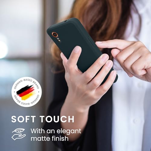 kwmobile Case Compatible with Samsung Galaxy Xcover7 Case - Soft Slim Protective TPU Silicone Cover - Dark Slate - color: Dark Slate
