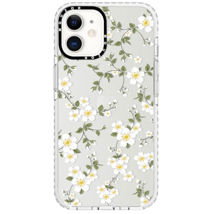 Cute Phone Case Compatible with iPhone 12, Vine Flowers iPhone 12 Pro Case, Aesthetic Floral Pattern Soft TPU Shockproof Bumper Cover for Girls Women - size: iPhone 12/12 Pro