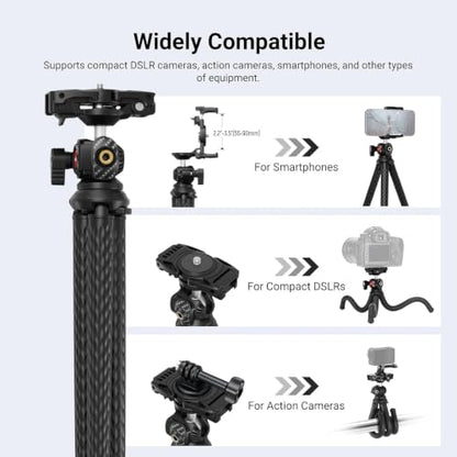 NEEWER TP34 Camera Tripod w Remote, Mini Flexible Vlog Phone Tripod Stand