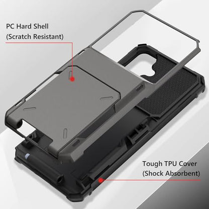 Wallet Case for Samsung Galaxy S26+ Plus, Credit Card Holder Gray - color: Gray, size: Samsung Galaxy S26 Plus