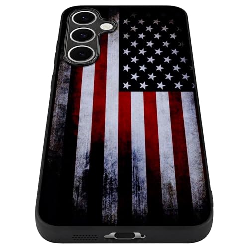 Compatible with Samsung Galaxy S24 Fe Case American Flag Pattern | Anti-Scratch Hard PC Back, Non-Slip Soft TPU Sides, Shockproof Protection Cover - color: American Flag