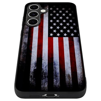 Compatible with Samsung Galaxy S24 Fe Case American Flag Pattern | Anti-Scratch Hard PC Back, Non-Slip Soft TPU Sides, Shockproof Protection Cover - color: American Flag