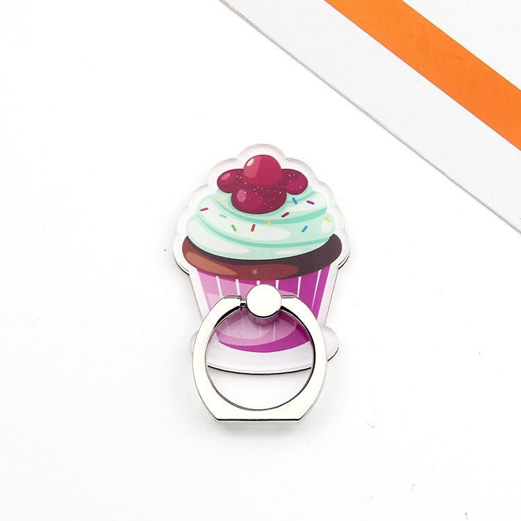 4Pack Cute Phone Ring Grip, Funny Donuts Popcorn Ice Cream Hamburg Chips Cake 360 Rotation Finger Ring Holder Mount Stand Kickstand (Ice Cream)