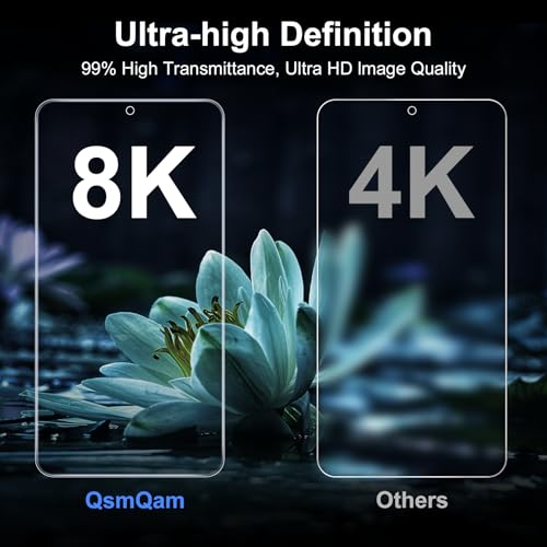 QsmQam 3 Pack Screen Protector for Samsung Galaxy S24 FE + 3 Pack Camera Lens Protector, Ultra HD Tempered Glass, 9H Hardness, Anti Scratch, Easy Installation - Case Friendly - size: Samsung Galaxy S24 FE